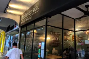 Exterior storefront of The Clueless Goat, a popular specialty coffee house and brunch spot located on Thomson Road, Singapore.